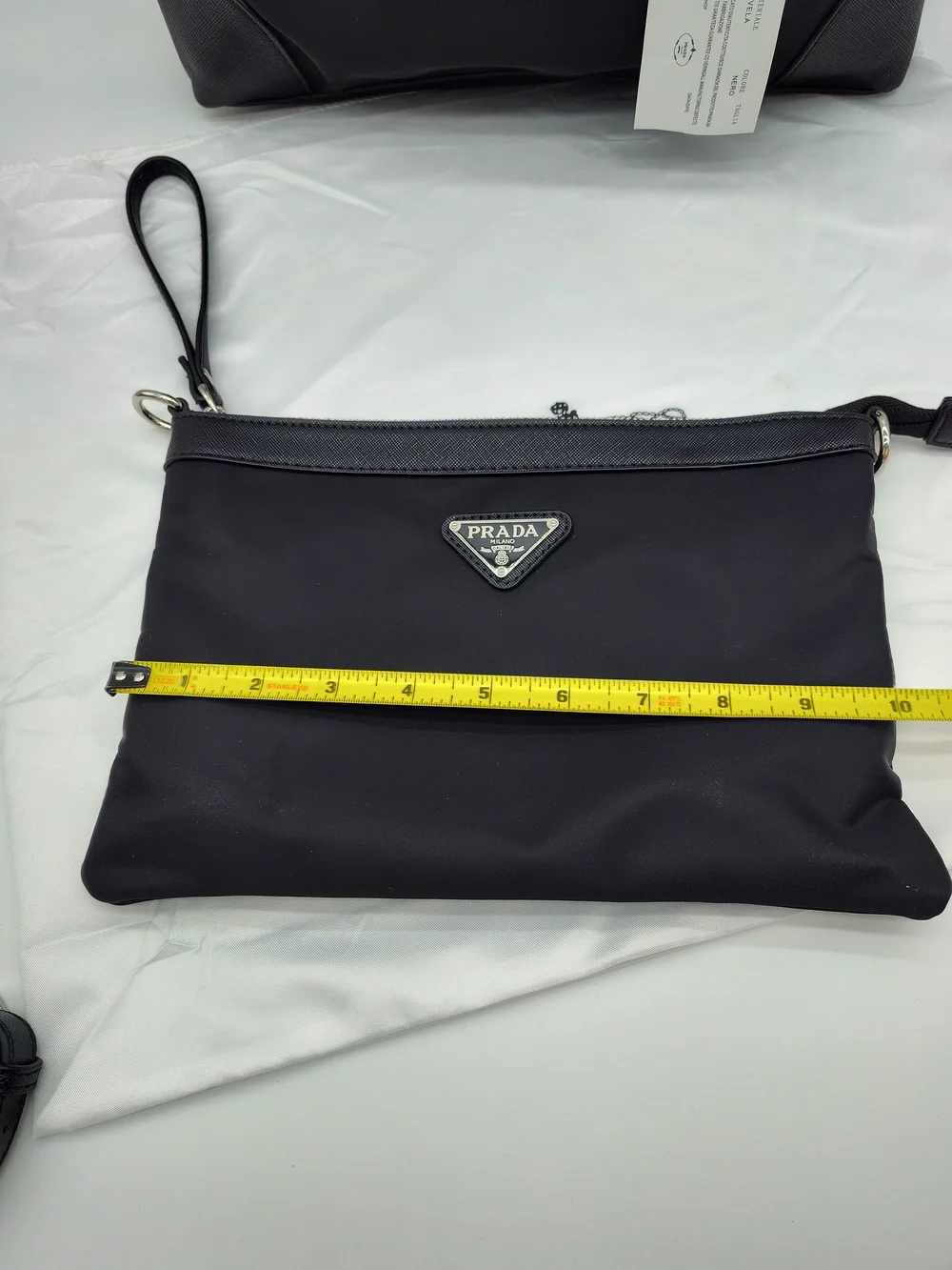 PRADA Black Nylon 3 Piece Tote Crossbody Pouch GWP Set Strap Dust Bag NWT